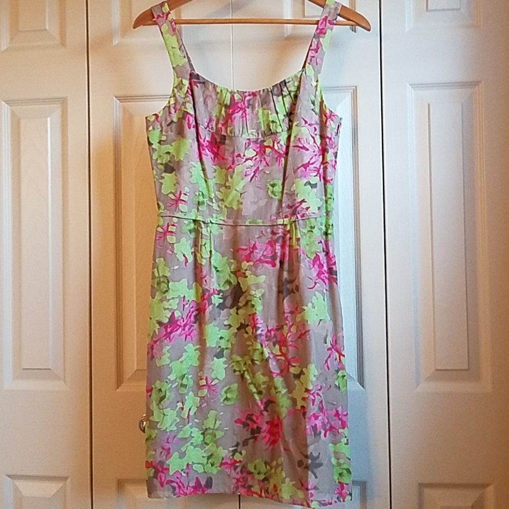 🌷Banana Republic Silk & Cotton Watercolor Dress